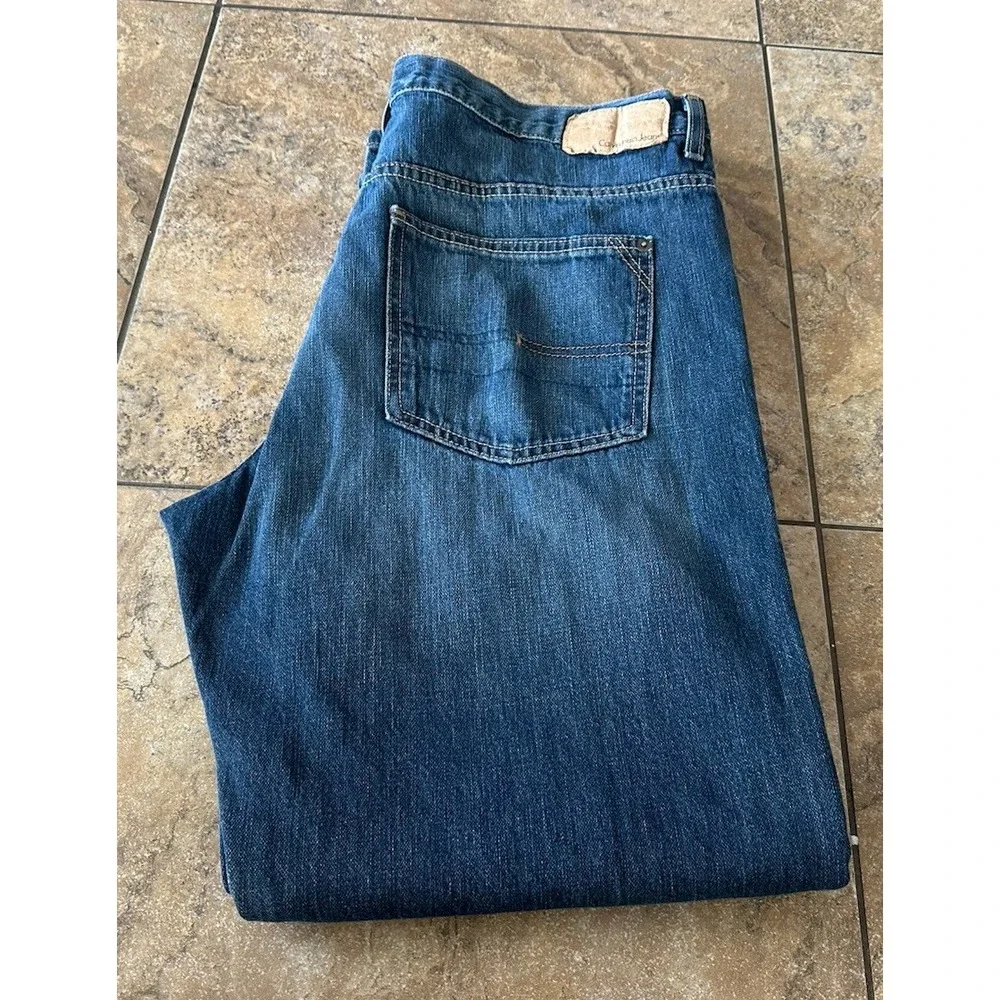 Calvin Klein Mens Jeans Relaxed Straight Dark Wash Size 38X31